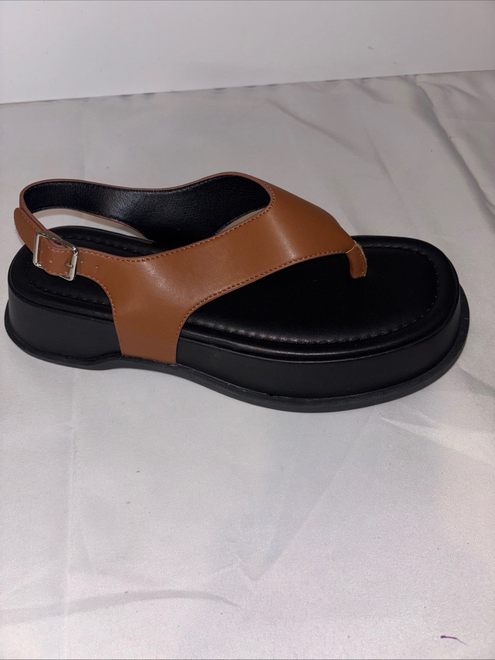 Truffle Collection platform sandals in color brown Size 8.5